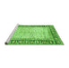 Sideview of Machine Washable Abstract Green Modern Area Rugs, wshabs3415grn