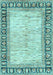 Machine Washable Abstract Light Blue Modern Rug, wshabs3415lblu