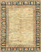 Abstract Brown Gold Modern Rug, abs3415