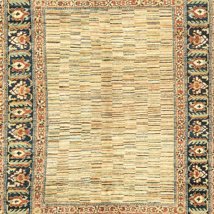 Abstract Brown Gold Modern Rug, abs3415