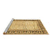 Sideview of Machine Washable Abstract Brown Modern Rug, wshabs3415brn