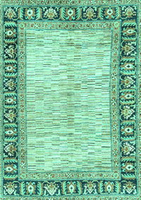 Abstract Turquoise Modern Rug, abs3415turq