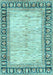 Abstract Light Blue Modern Rug, abs3415lblu