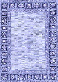 Abstract Blue Modern Rug, abs3415blu