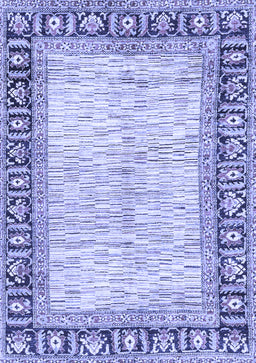 Abstract Blue Modern Rug, abs3415blu