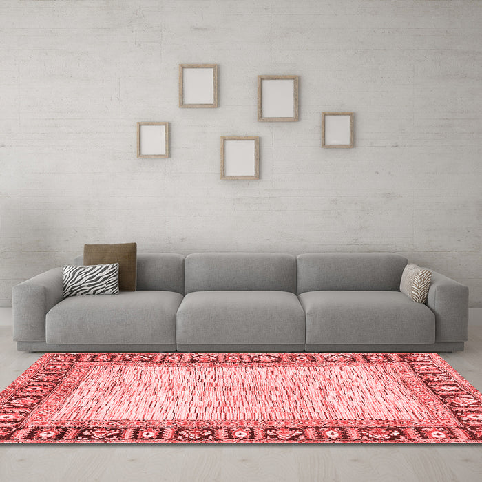 Modern Red Washable Rugs