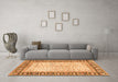 Machine Washable Abstract Orange Modern Area Rugs in a Living Room, wshabs3415org