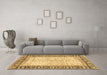 Machine Washable Abstract Brown Modern Rug in a Living Room,, wshabs3415brn