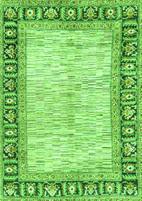 Abstract Green Modern Rug, abs3415grn