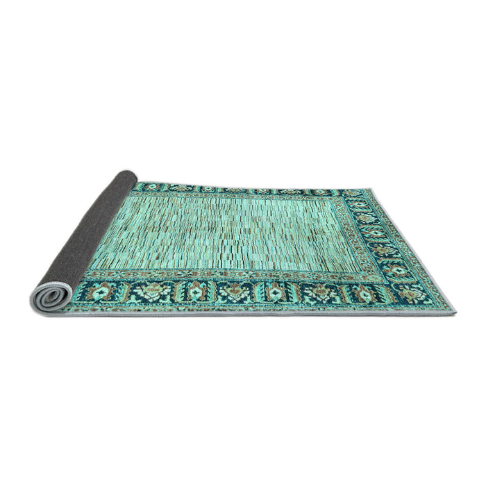 Sideview of Abstract Light Blue Modern Rug, abs3415lblu