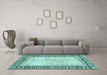 Machine Washable Abstract Light Blue Modern Rug in a Living Room, wshabs3415lblu