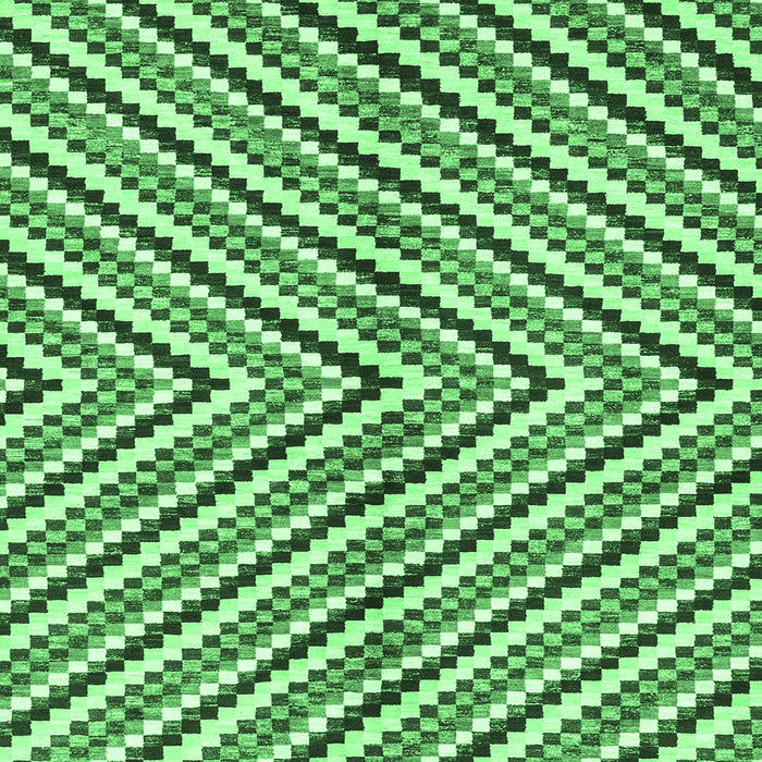 Square Machine Washable Abstract Emerald Green Modern Area Rugs, wshabs3416emgrn