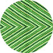 Round Abstract Green Modern Rug, abs3416grn