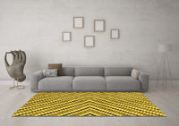 Machine Washable Abstract Yellow Modern Rug, wshabs3416yw