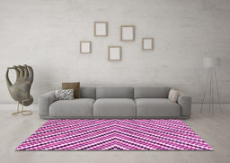 Machine Washable Abstract Pink Modern Rug in a Living Room, wshabs3416pnk