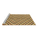 Sideview of Machine Washable Abstract Brown Modern Rug, wshabs3416brn