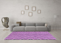 Machine Washable Abstract Purple Modern Area Rugs in a Living Room, wshabs3416pur