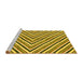 Sideview of Machine Washable Abstract Yellow Modern Rug, wshabs3416yw