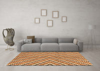 Machine Washable Abstract Orange Modern Rug, wshabs3416org