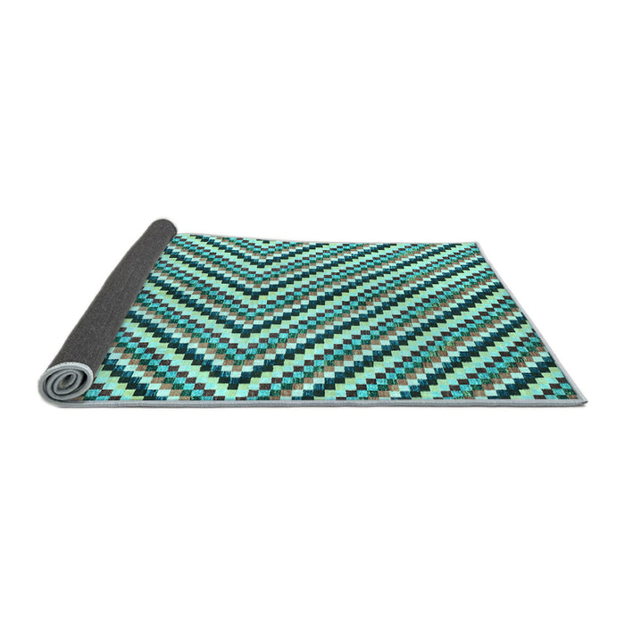 Sideview of Abstract Light Blue Modern Rug, abs3416lblu