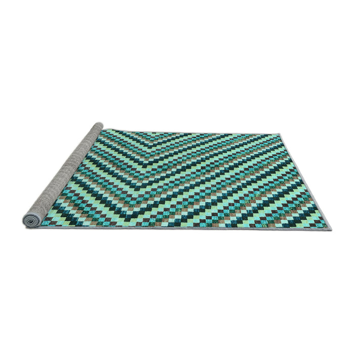 Sideview of Machine Washable Abstract Light Blue Modern Rug, wshabs3416lblu