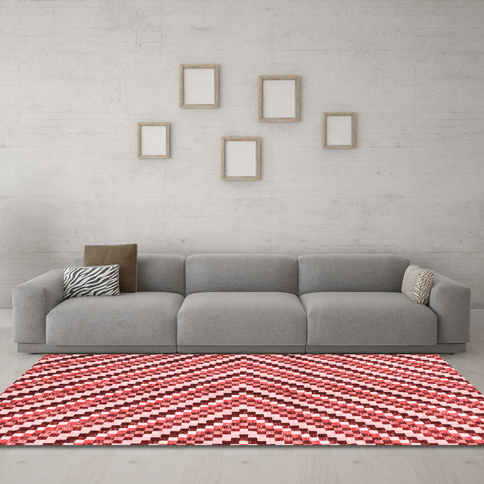 Modern Red Washable Rugs