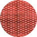 Round Abstract Orange Modern Rug, abs3417org