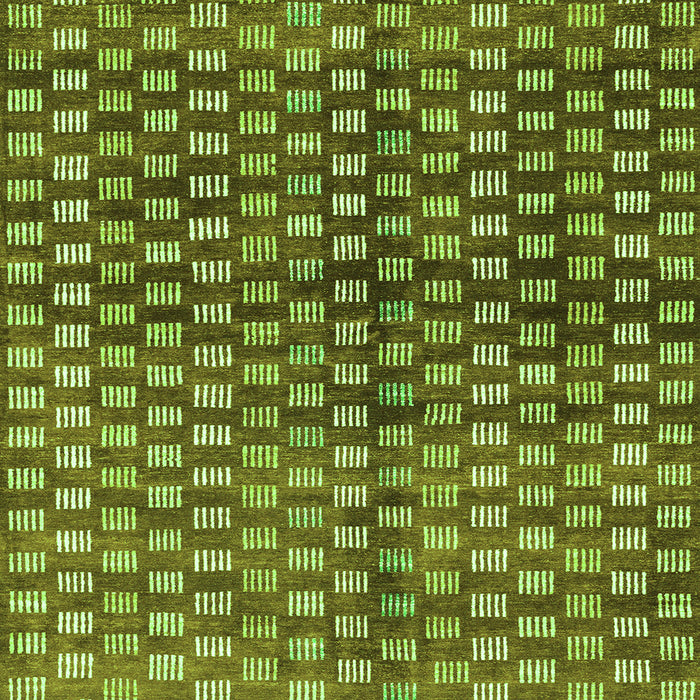 Square Machine Washable Abstract Green Modern Area Rugs, wshabs3417grn