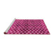 Sideview of Machine Washable Abstract Pink Modern Rug, wshabs3417pnk