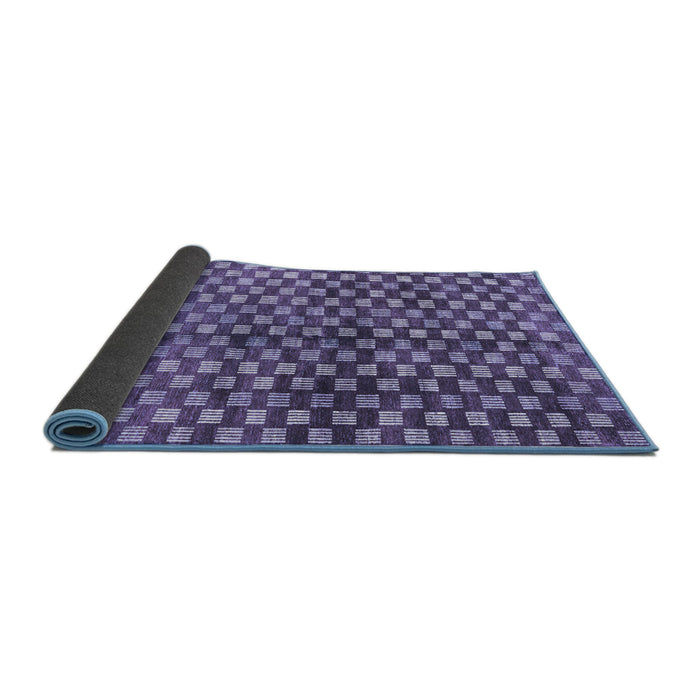 Sideview of Abstract Blue Modern Rug, abs3417blu