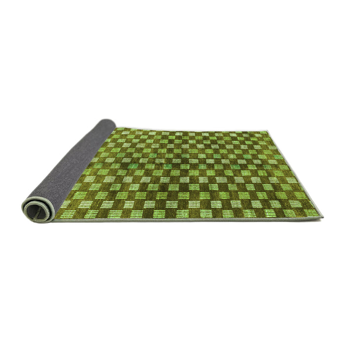 Sideview of Abstract Green Modern Rug, abs3417grn