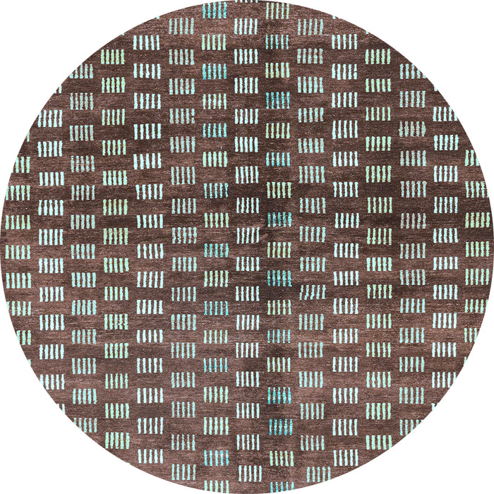 Round Machine Washable Abstract Light Blue Modern Rug, wshabs3417lblu