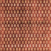 Square Machine Washable Abstract Brown Modern Rug, wshabs3417brn