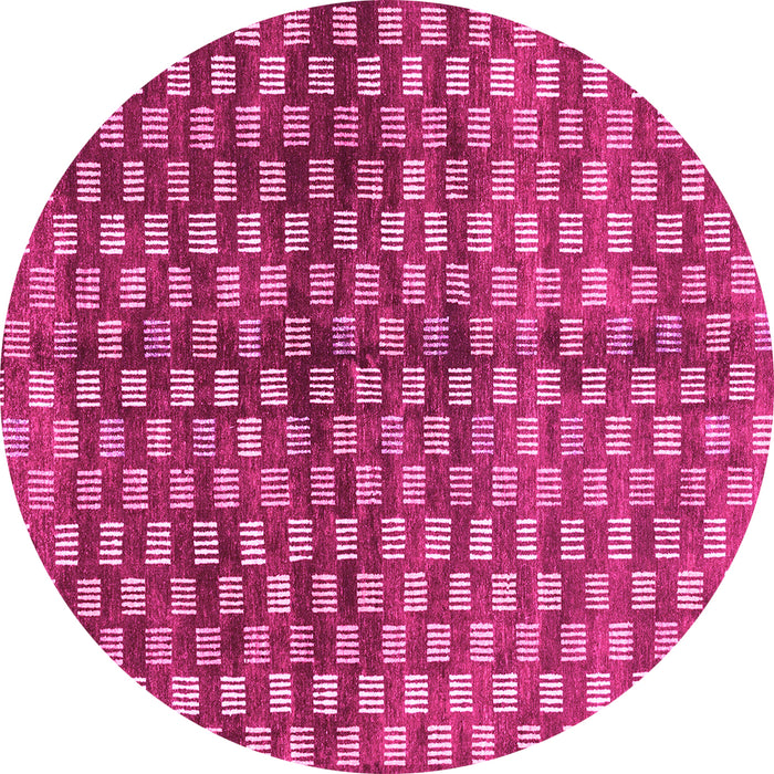 Round Abstract Pink Modern Rug, abs3417pnk