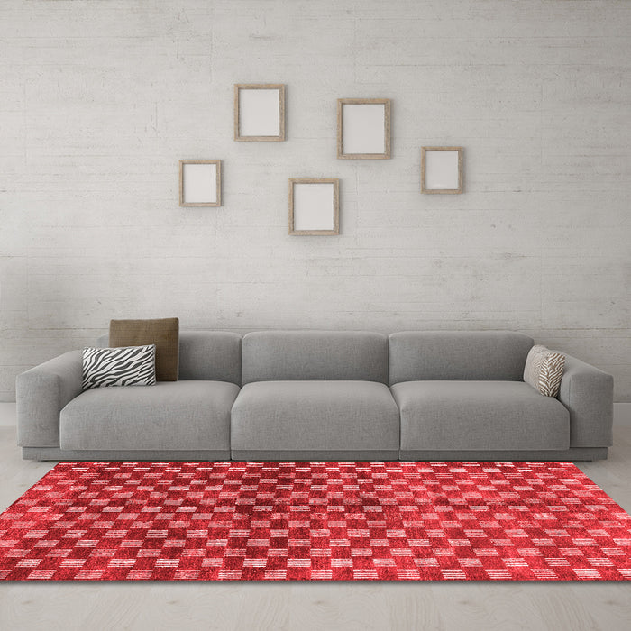 Modern Red Washable Rugs