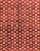 Machine Washable Abstract Red Rug, wshabs3417