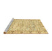 Sideview of Machine Washable Abstract Mustard Yellow Rug, wshabs3418