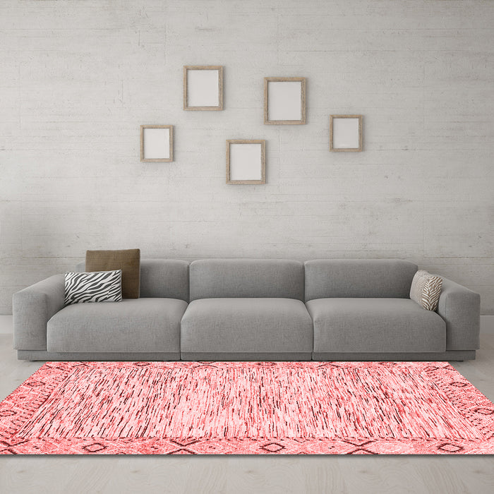 Modern Red Washable Rugs