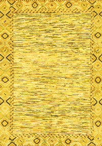 Abstract Yellow Modern Rug, abs3418yw