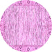 Round Machine Washable Abstract Purple Modern Area Rugs, wshabs3418pur