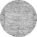 Round Machine Washable Abstract Gray Modern Rug, wshabs3418gry