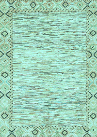 Abstract Light Blue Modern Rug, abs3418lblu