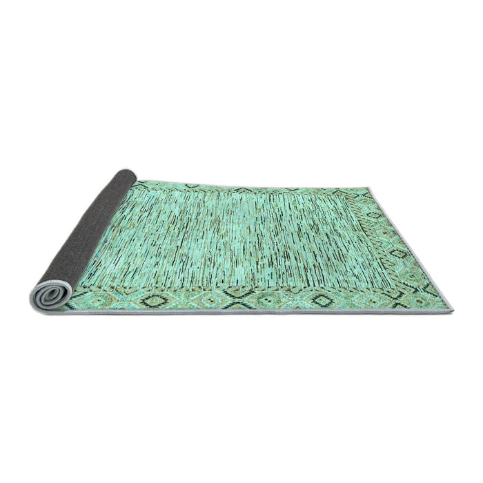 Sideview of Abstract Light Blue Modern Rug, abs3418lblu