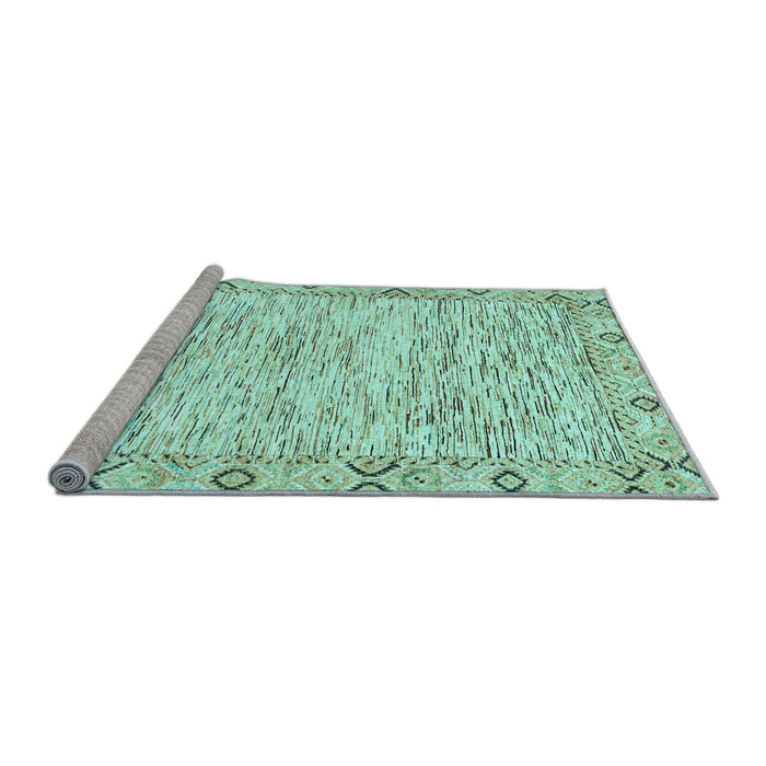 Sideview of Machine Washable Abstract Light Blue Modern Rug, wshabs3418lblu