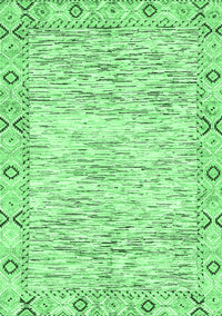 Abstract Emerald Green Modern Rug, abs3418emgrn