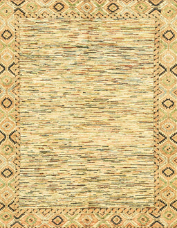 Abstract Mustard Yellow Modern Rug, abs3418