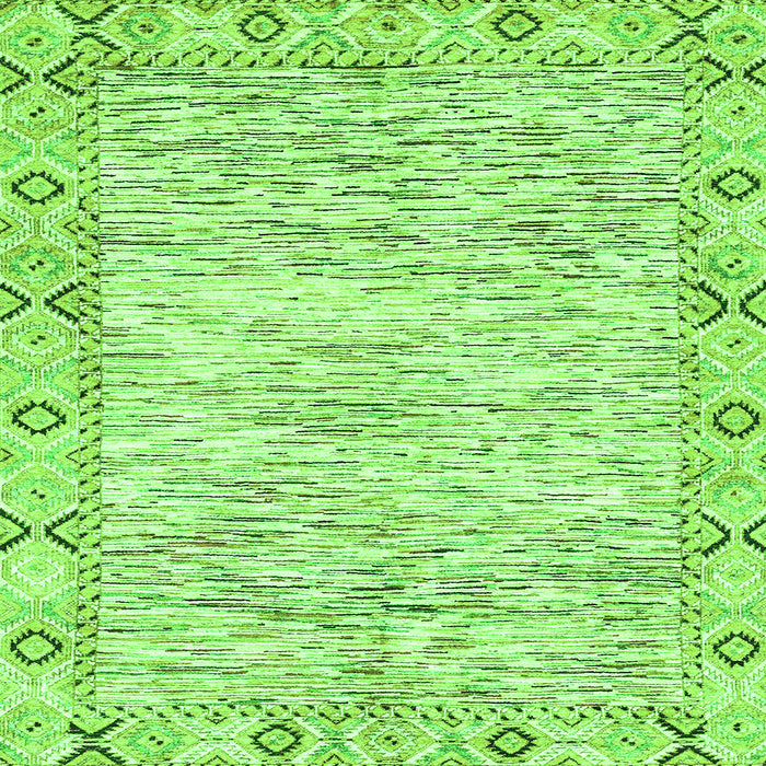 Square Abstract Green Modern Rug, abs3418grn
