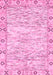 Machine Washable Abstract Pink Modern Rug, wshabs3418pnk