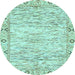 Round Machine Washable Abstract Light Blue Modern Rug, wshabs3418lblu