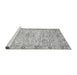 Sideview of Machine Washable Abstract Gray Modern Rug, wshabs3418gry